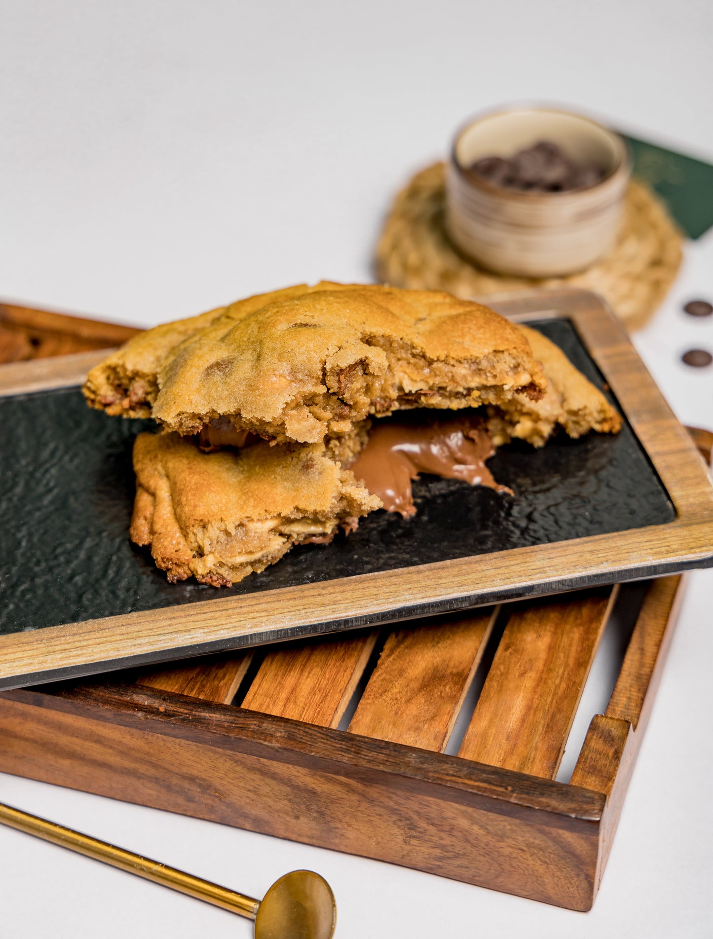 Nutella - Caramel chocolate Chip cookies