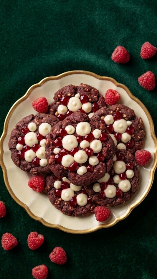 Eggless Red Velvet Cheesecake Cookies