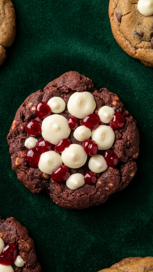 Eggless Red Velvet Cheesecake Cookies
